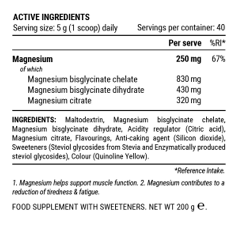 PILLAR PERFORMANCE - Triple Magnesium Professional Recovery Powder Pineapple Coconut - 200g